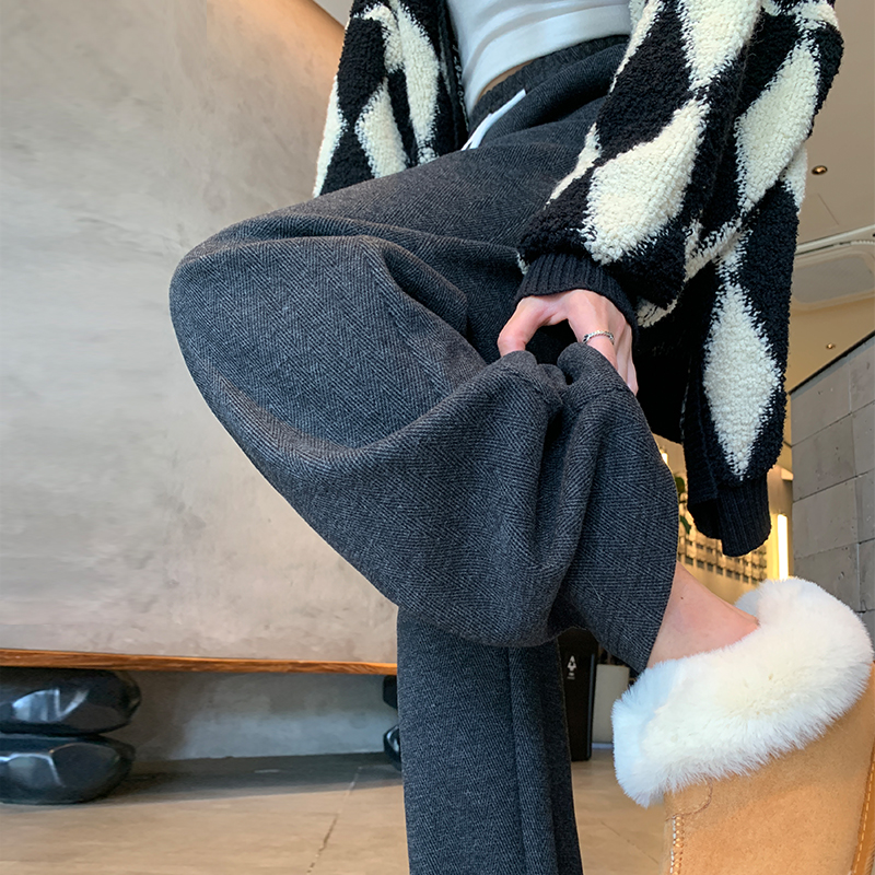 加长高个子超长窄版直筒裤高腰