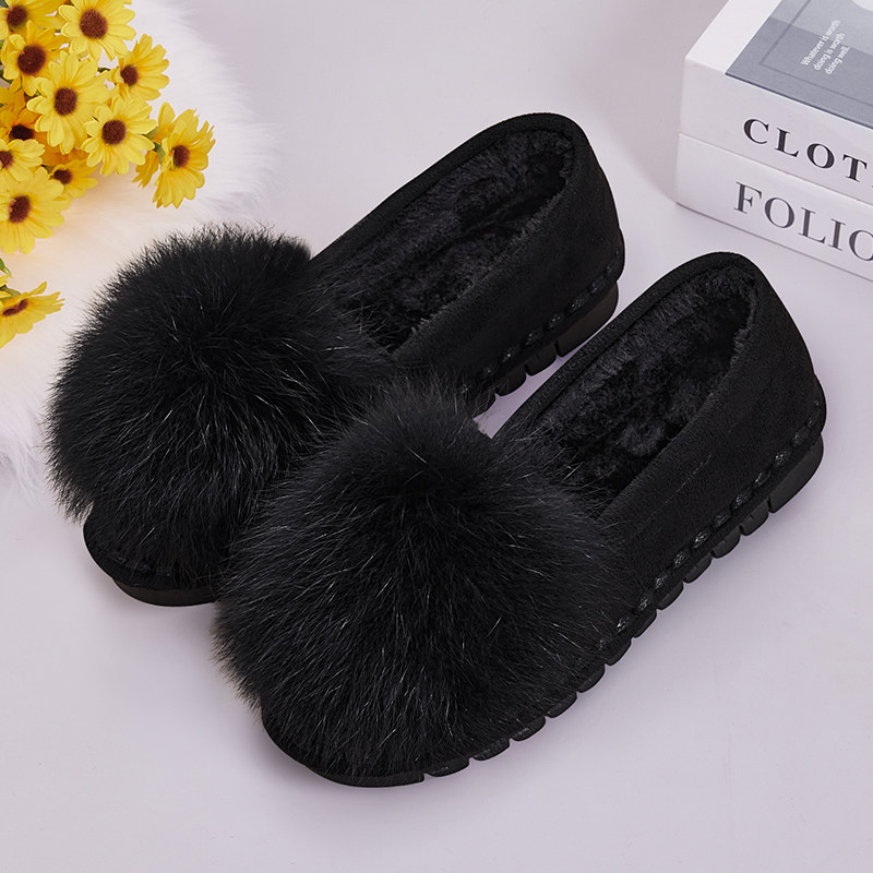 豆豆鞋女冬加绒保暖老北京布鞋软底一脚蹬防滑时尚懒人平底毛毛鞋,女鞋,棉鞋,淘宝优惠券,粉丝福利购,淘宝优惠卷