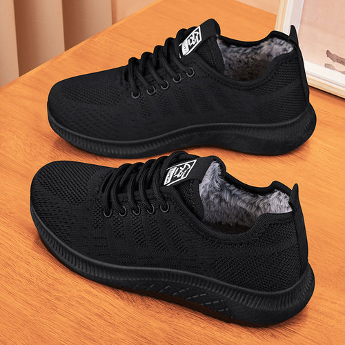 冬季加绒加厚老北京棉鞋女耐磨