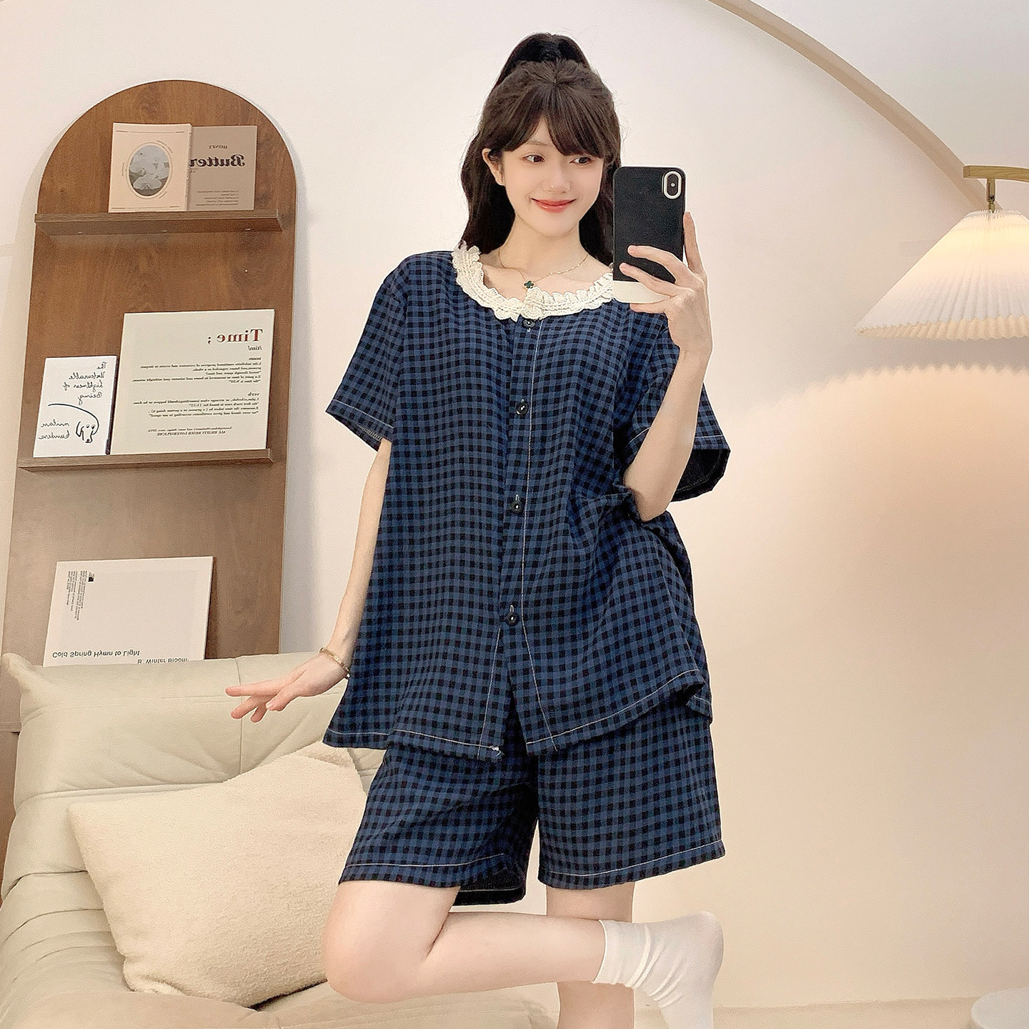 睡衣女夏季大码可外穿
