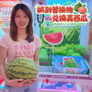 娃娃机抓8寸替换物兑换西瓜椰子榴莲哈密瓜玩法改造物料道具球池
