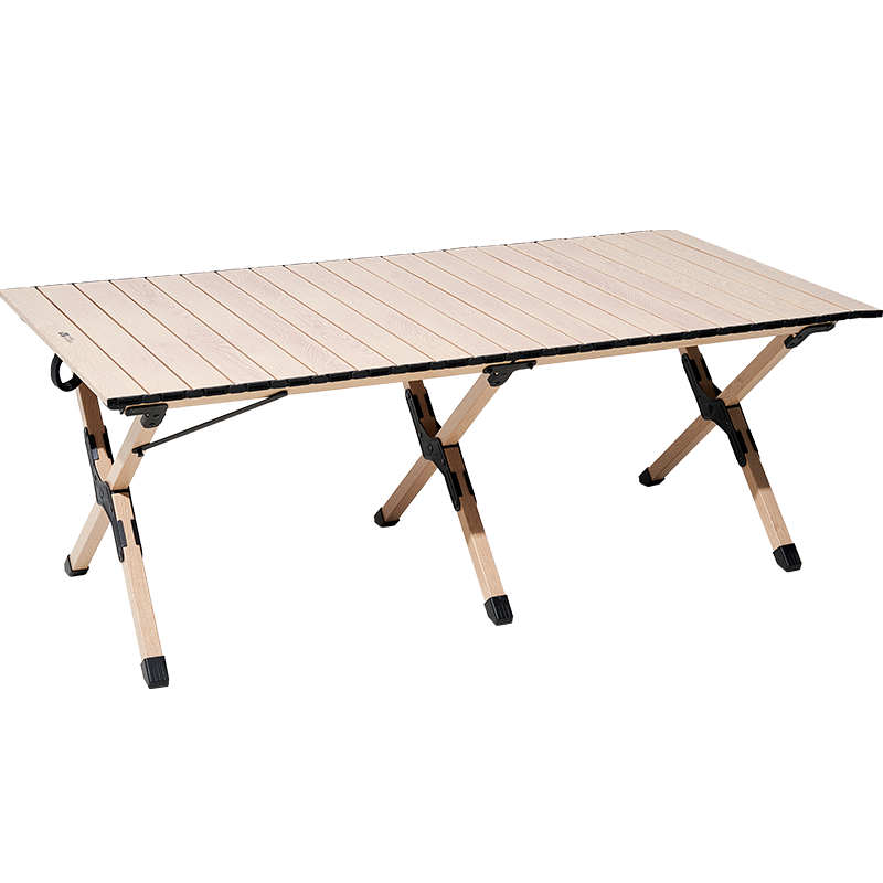 牧高笛户外折叠铝合金蛋卷桌精致露营超轻便携式野营野餐桌子山涧