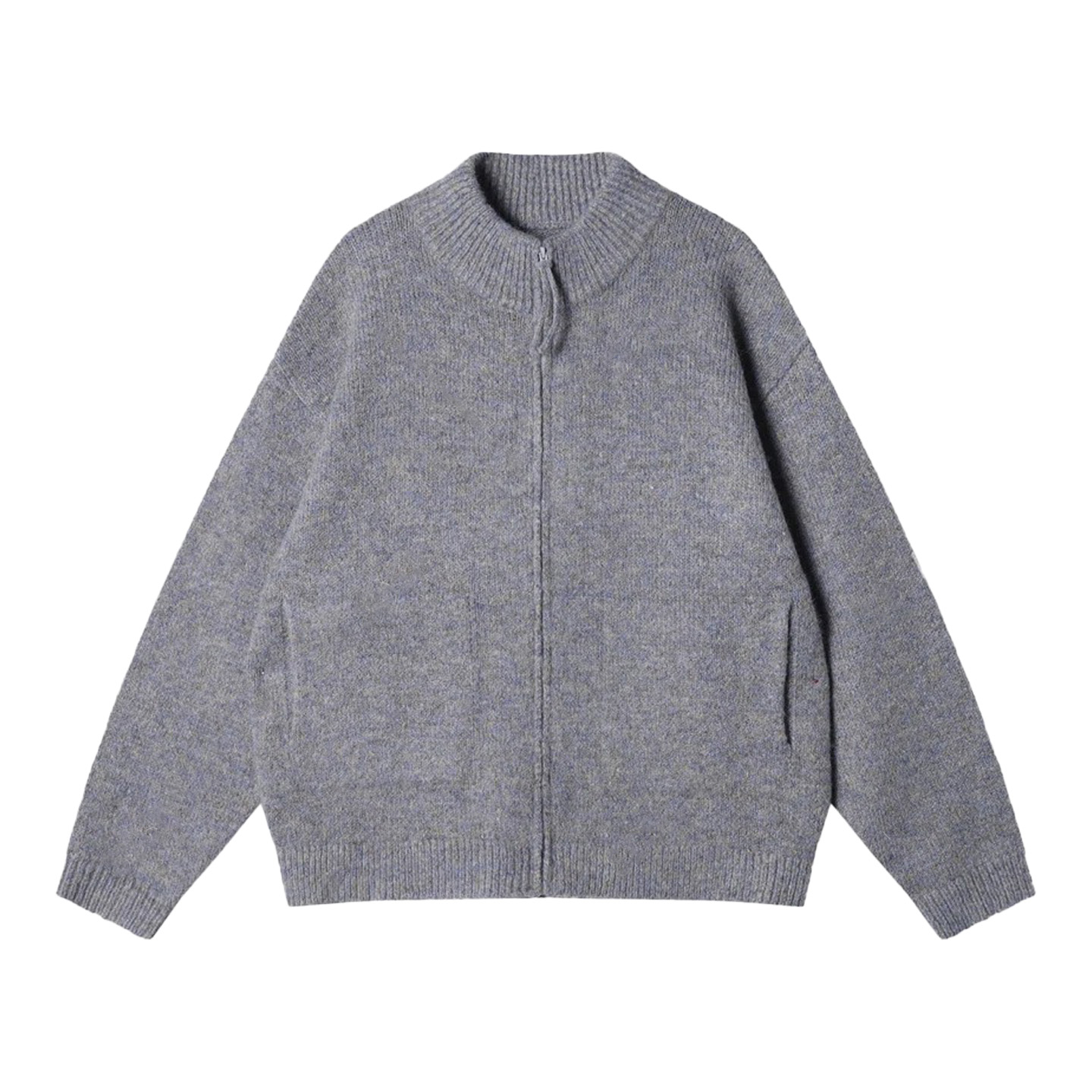 拉链立领秋季半高领时尚毛衣