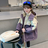 冬装 儿童2025新款 洋气棉衣女孩潮外套 棉服加厚冬季 贝田女童中长款