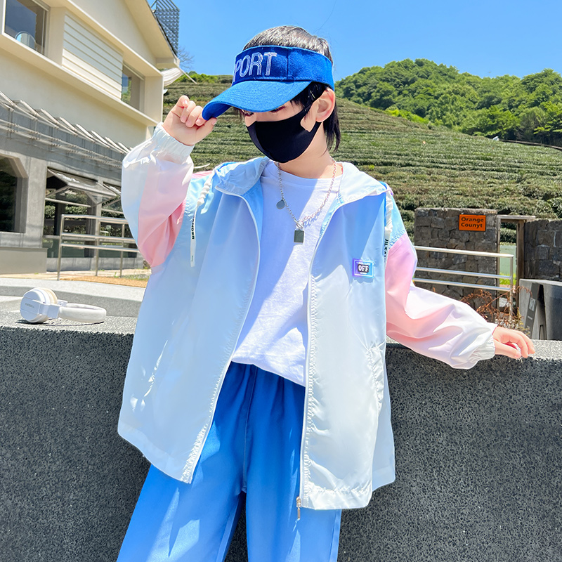 儿童防晒衣男童防晒服2025新款轻薄款透气男孩空调衫夏季冰丝外套