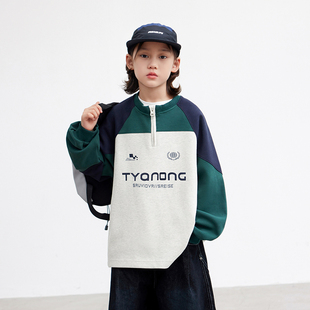 贝田2026新款春季儿童卫衣春秋款男童帅气休闲春天男孩早春装上衣