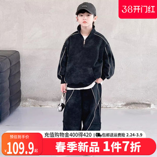 2026新款春装儿童套装男童春季酷帅运动服男孩早春款大童春天卫衣