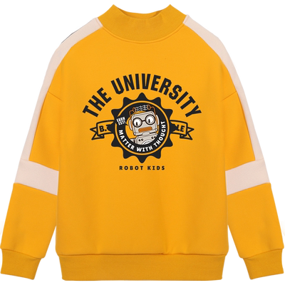 贝田男童一体绒加厚卫衣