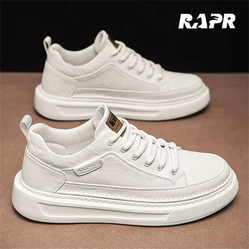 RAPR白色男鞋真皮冬季加绒保暖
