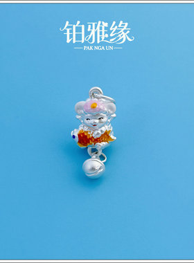 999纯银年年有锦鲤流苏铃铛小羊