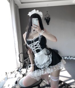 大码女仆内衣纯欲cos情趣诱惑性感睡衣女夏尤物制服套装暴露女装