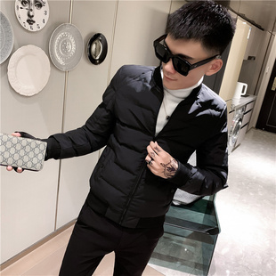 冬装小码男士XS号棉衣加厚羽绒棉服矮小个子男装紧身短款棉袄外套
