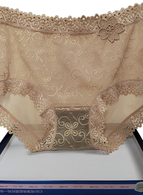 彩田内裤女中腰30136抗菌30135透气明蕾丝性感平脚夏薄舒适夏当季