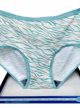 彩田少女豹纹内裤女学生复古性感纯欲莫代尔中腰高弹1A329三角裤