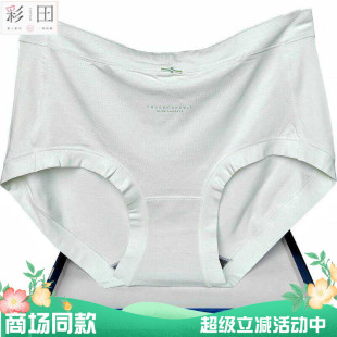 女中高腰1A328纯色莫代尔包臀小平脚抗菌24新款 彩田内裤 秋石墨烯