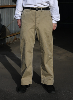 现货授权BOWWOW 41 KHAKI TROUSERS AGED 直筒休闲水洗工装裤26SS