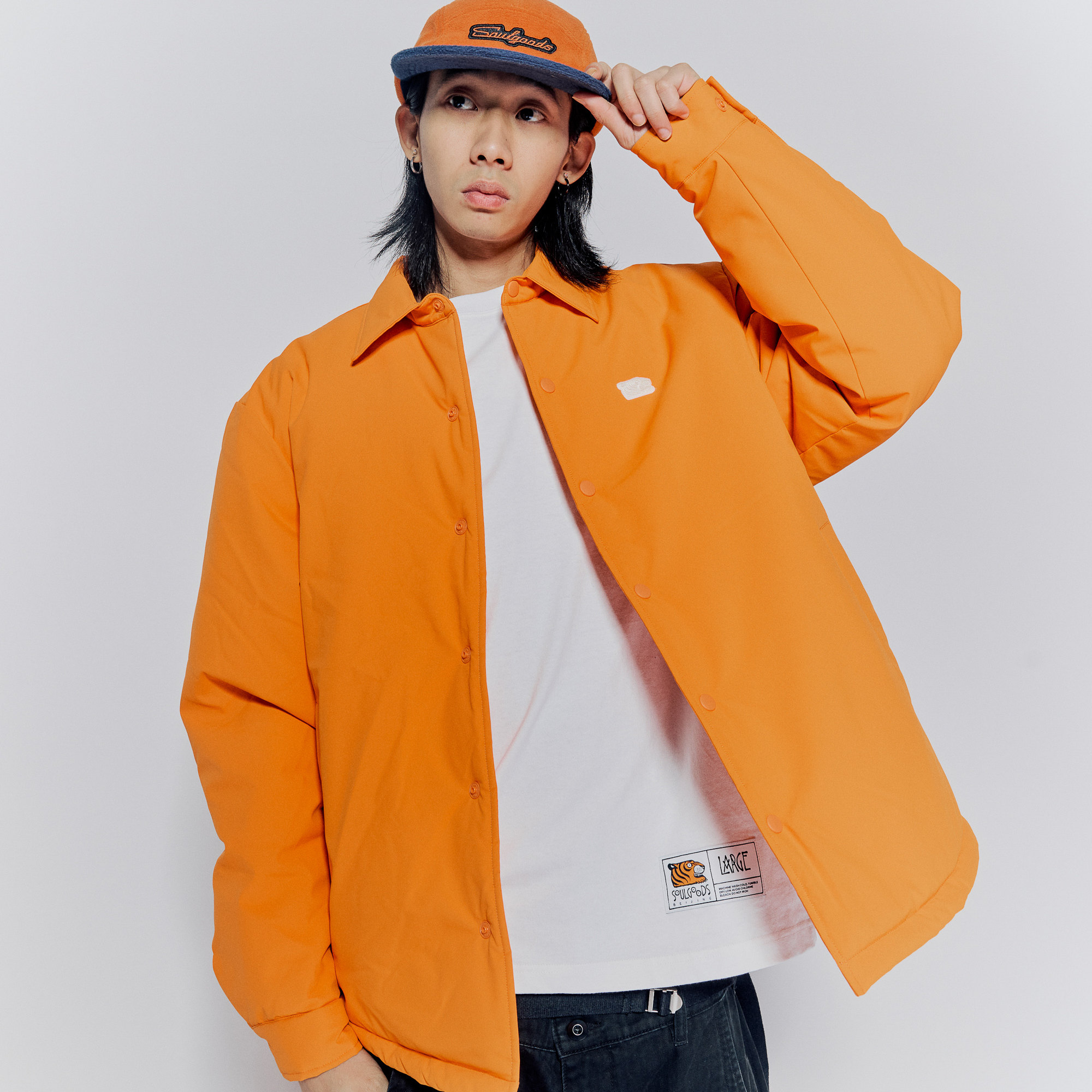 SOULGOODS灵魂虎官方休闲宽松夹棉衬衫领夹克秋冬新品25FW,运动服/休闲服装,运动茄克/外套,淘宝优惠券,粉丝福利购,淘宝优惠卷