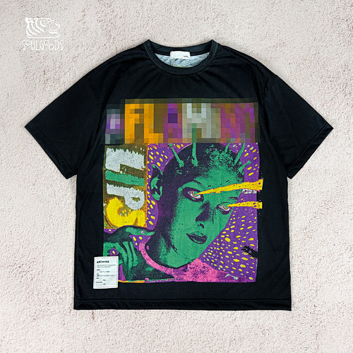 现货TOLQ Trompe loeil Mosaic T-shirts 马赛克图案短袖T恤26SS