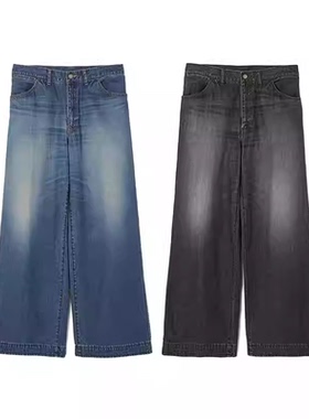 现货授权N.HOOLYWOOD DENIM PANTS 复古宽松直筒休闲牛仔裤25SS