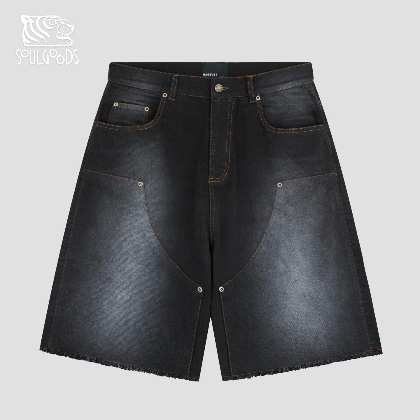 现货RASSVET DYED BAGGY DENIM SHORTS WOVEN 宽松牛仔短裤26SS图片