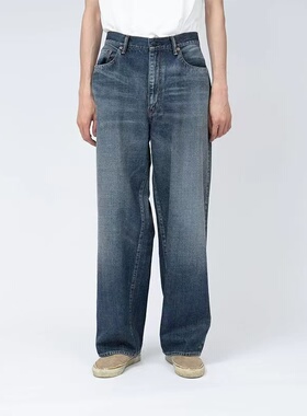 现货授权nanamica Selvage Denim Pants 宽版直筒牛仔裤26SS