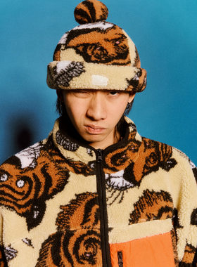 SOULGOODS 灵魂虎官方满虎头摇粒绒帽子日常保暖新品25FW