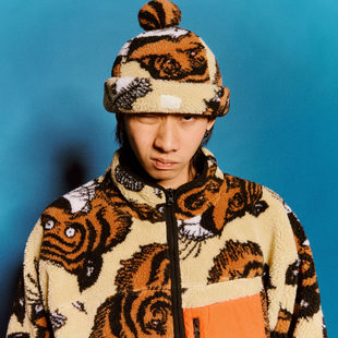 SOULGOODS 灵魂虎官方满虎头摇粒绒帽子日常保暖新品25FW