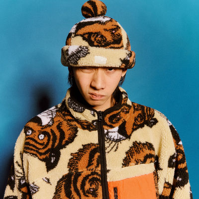 SOULGOODS 灵魂虎官方满虎头摇粒绒帽子日常保暖新品25FW