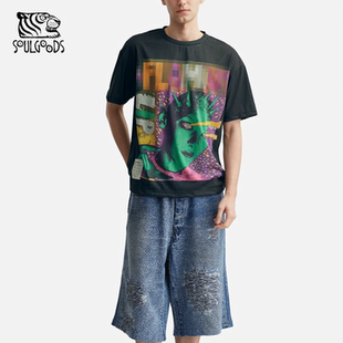 现货TOLQ Trompe loeil Mosaic T-shirts 马赛克图案短袖T恤26SS