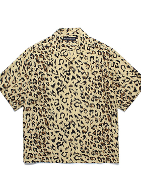 现货授权WACKO MARIA HAWAIIAN SHIRT S/S豹纹夏威夷短袖衬衫25SS