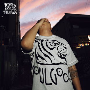 SOULGOODS灵魂虎官方 AOP TIGO S/S Tee 满版虎头印花短袖T恤26SS