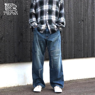 现货授权BOWWOW HERITAGE DENIM PAINTERPANTS复古做旧牛仔裤26SS