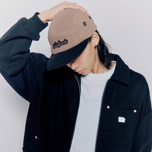 SOULGOODS灵魂虎官方 25FW 复古字体抓绒拼色露营帽男女秋冬新品