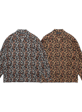 WACKO MARIA LEOPARD HAWAIIAN SHIRT L/S豹纹长袖夏威夷衬衫外套