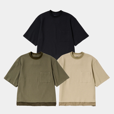 现货授权meanswhile SOLOTEX Waffle S/S Tee 华夫格短袖T恤26SS