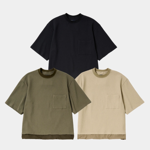 现货授权meanswhile SOLOTEX Waffle S/S Tee 华夫格短袖T恤26SS