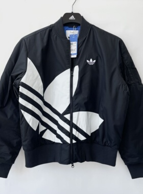 光雨体育--Adidas 三叶草 男子 潮流秋冬 夹棉运动飞行夹克JL8380