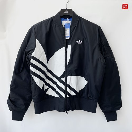 光雨体育--Adidas 三叶草 男子 潮流秋冬 夹棉运动飞行夹克JL8380