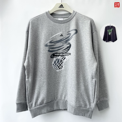 阿迪达斯篮球男子圆领运动卫衣