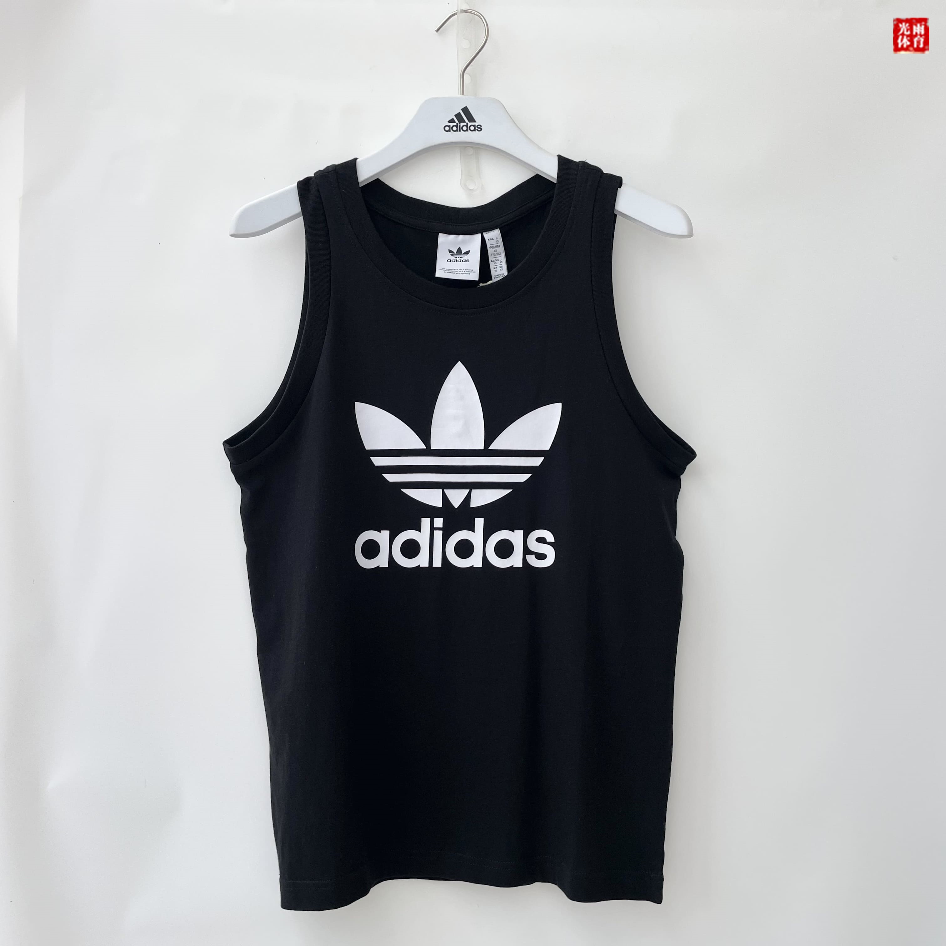 三叶草男子大LOGO时尚运动背心