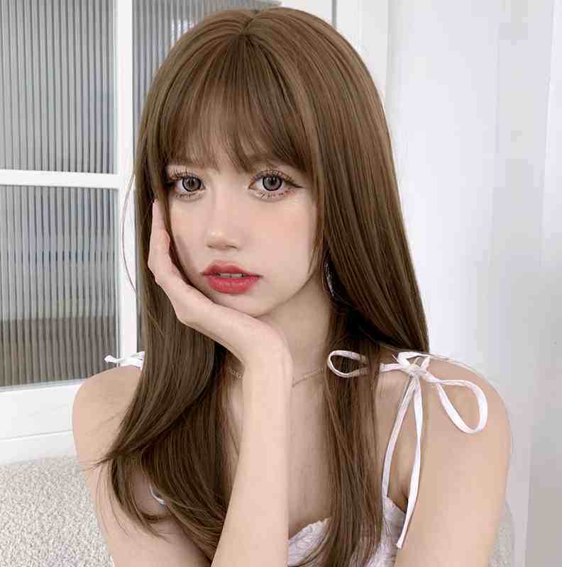 假发女长发发型全头套式2021年时尚新款漫画刘海自然长直发假发套