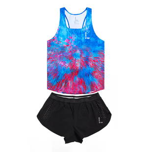 零阻力专业运动训练跑步健身马拉松竞速比赛田径服背心短裤套装男