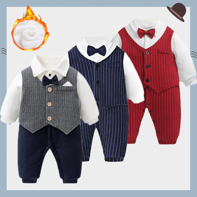 连体衣西装婴儿冬季加厚周岁礼服