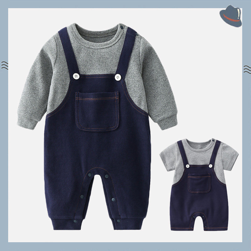 婴儿爬服男宝宝纯棉外出春秋季新生洋气连体衣服周岁背带裤休闲服,童装/婴儿装/亲子装,连身衣/爬服/哈衣,淘宝优惠券,粉丝福利购,淘宝优惠卷