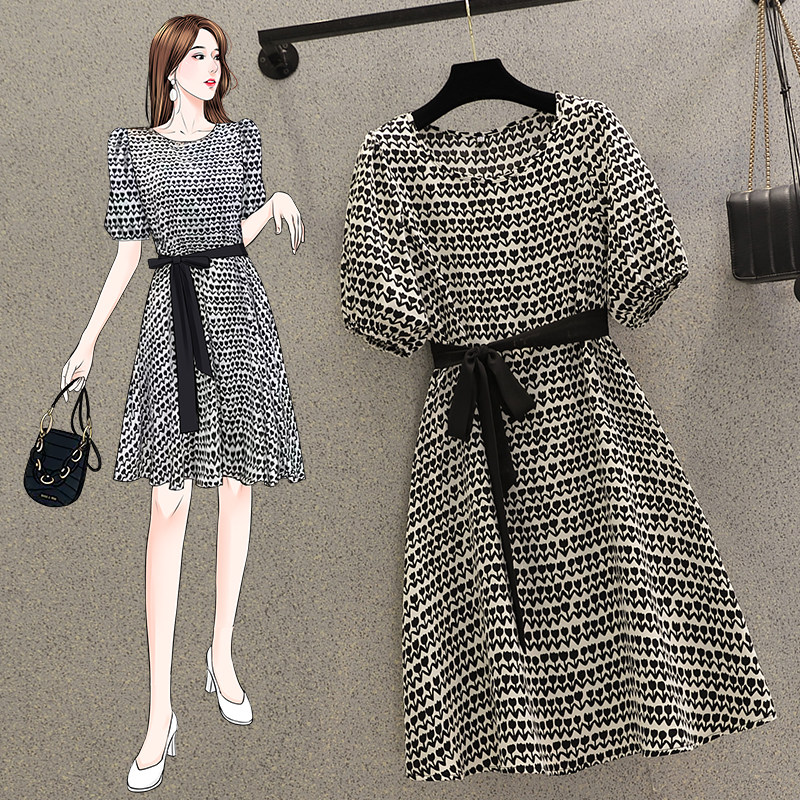 새로운 여름 스타일 슬리밍 반팔 배 덮는 반팔 산후 수유복 세련된 플러스 사이즈 핫맘 외출 모유 수유 드레스