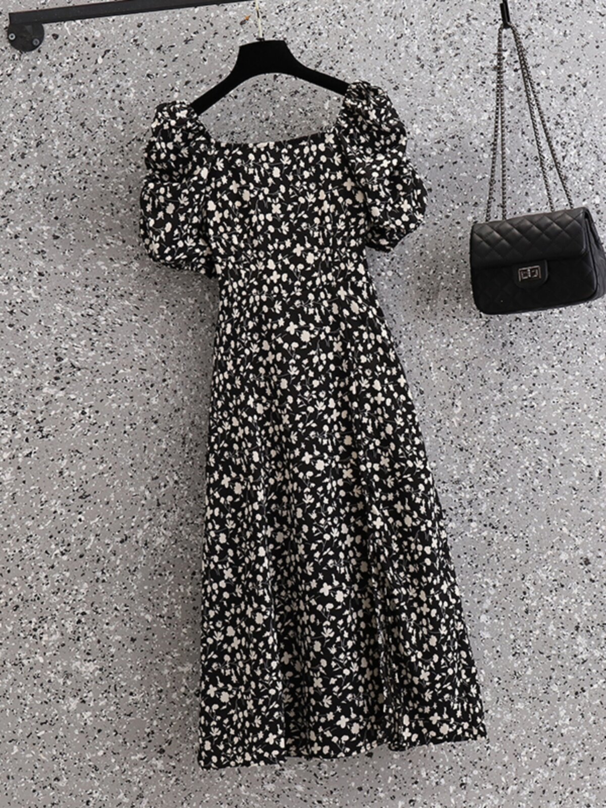 수유원피스 여름 반팔 외출 중간길이 꽃무늬 패셔너블 슬림 플러스 사이즈 핫맘 산후 수유 롱원피스 트렌디