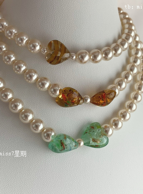 淡灼｜原创小众设计ins复古新中式优雅高级贵气施家珍珠串珠项链