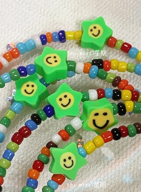 满25包邮/随机发！原创小众设计可爱ins夏日彩色多巴胺钢圈手链