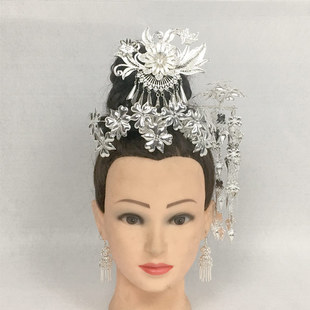 苗族头饰发簪新款头饰套件少数民族头饰宫廷新款头饰套件流苏头饰