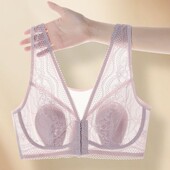 新款 夏日空气感前开扣兔耳朵内衣女蜂巢超薄内杯